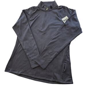 DSG Womens XL 1/4 Zip Pullover Run Grid Gray Athletic Top NWT Moisture Wicking